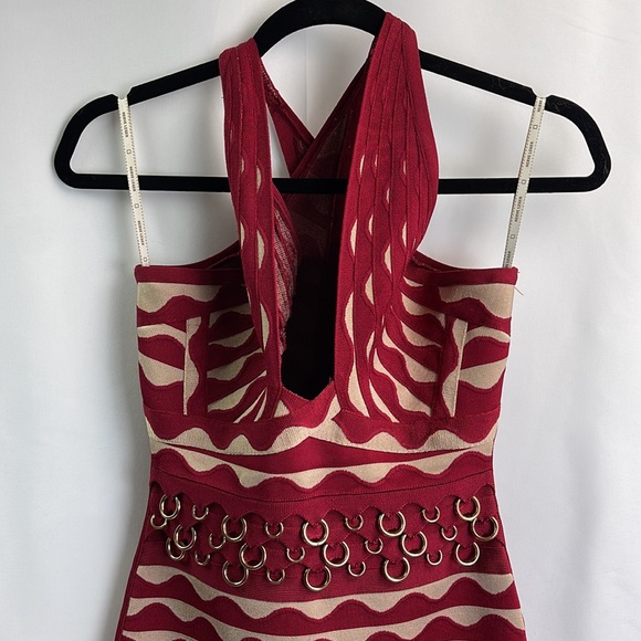 Herve Leger Halter Dress NWT Medium - Picture 6 of 17